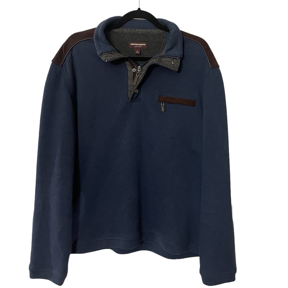 Johnston and Murphy Men’s Quarter Zip Sweater size XL